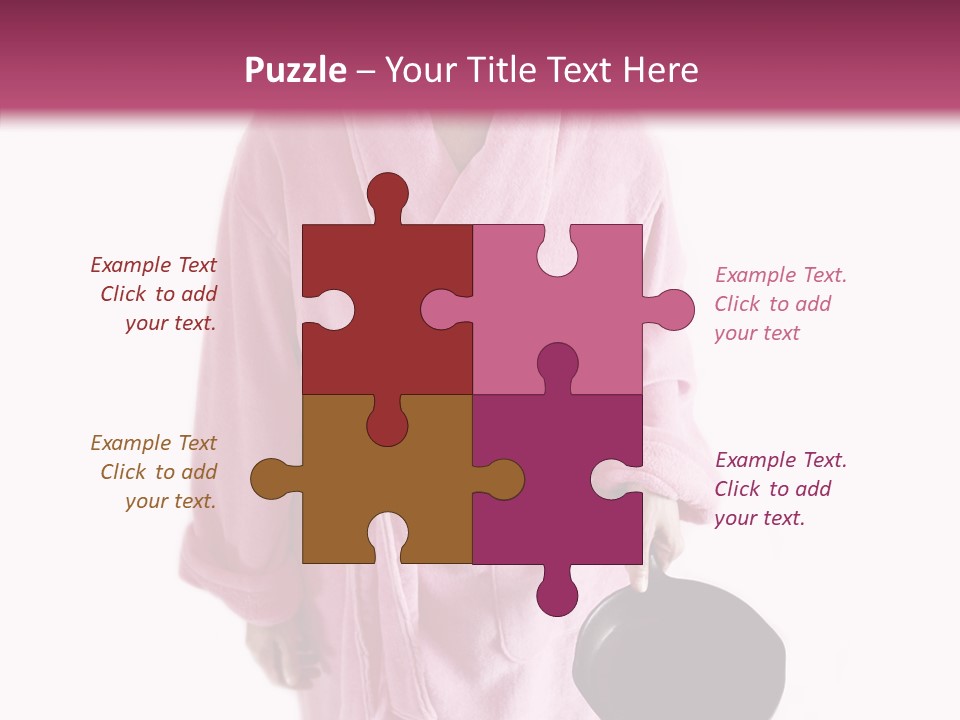 Pink Homemaker Lady PowerPoint Template