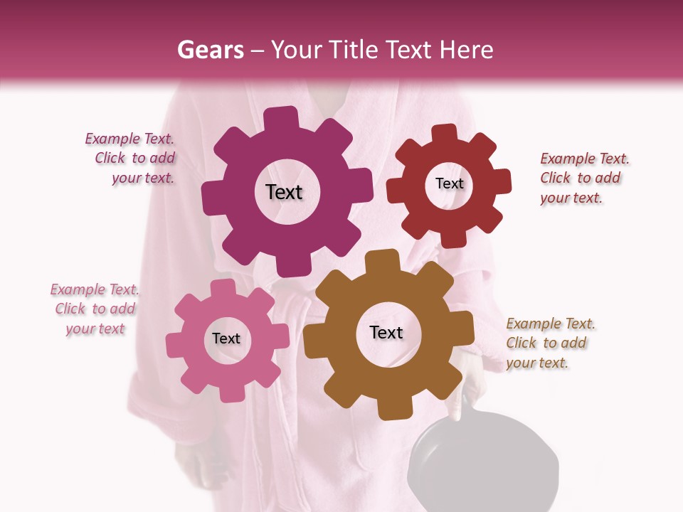 Pink Homemaker Lady PowerPoint Template