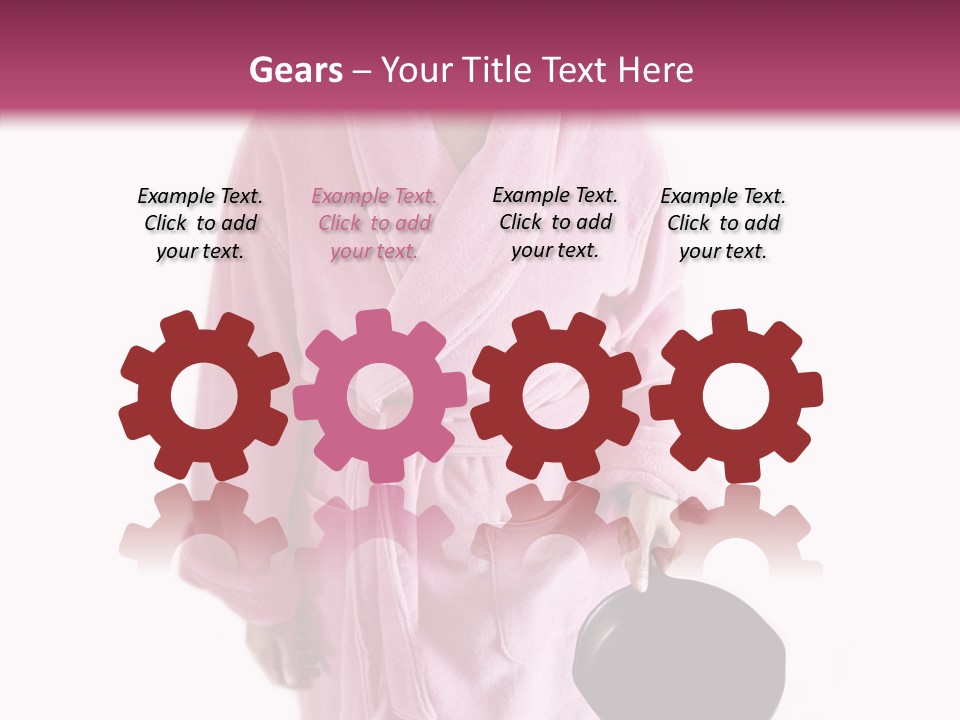 Pink Homemaker Lady PowerPoint Template