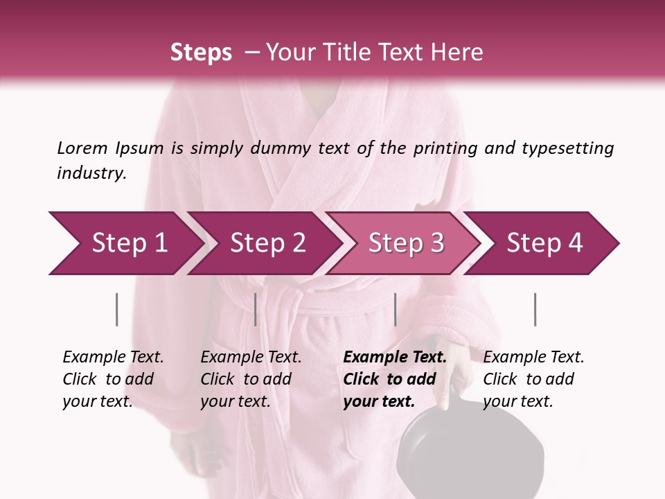 Pink Homemaker Lady PowerPoint Template
