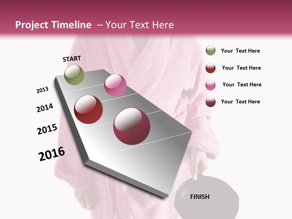 Pink Homemaker Lady PowerPoint Template