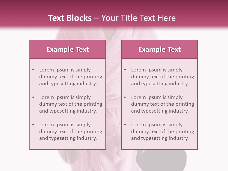 Pink Homemaker Lady PowerPoint Template