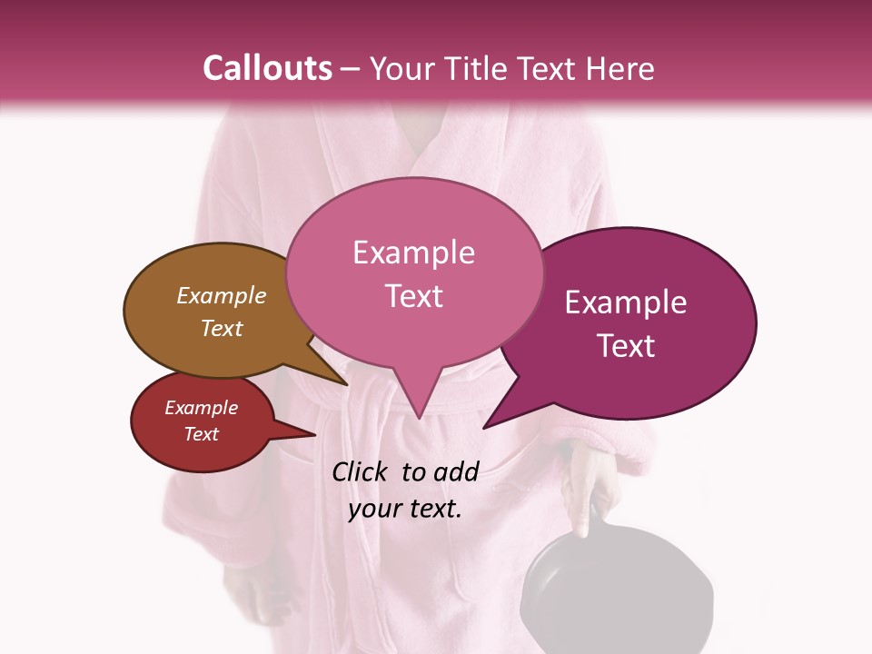 Pink Homemaker Lady PowerPoint Template