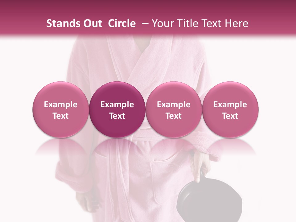 Pink Homemaker Lady PowerPoint Template
