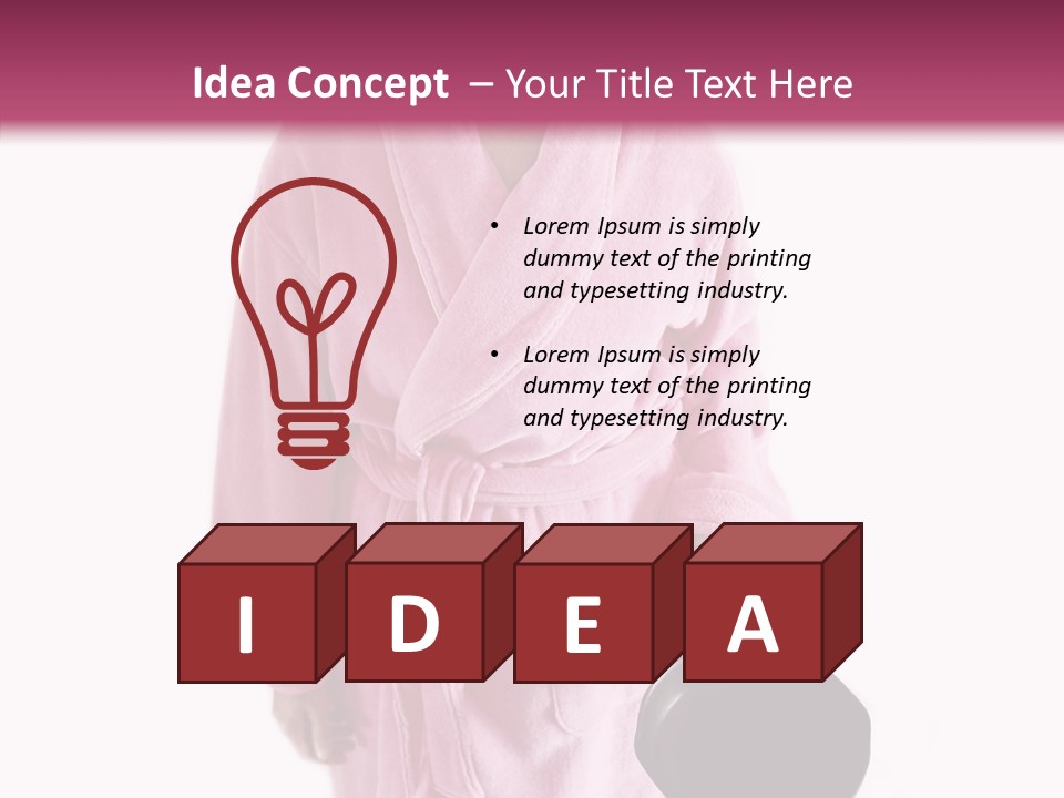 Pink Homemaker Lady PowerPoint Template