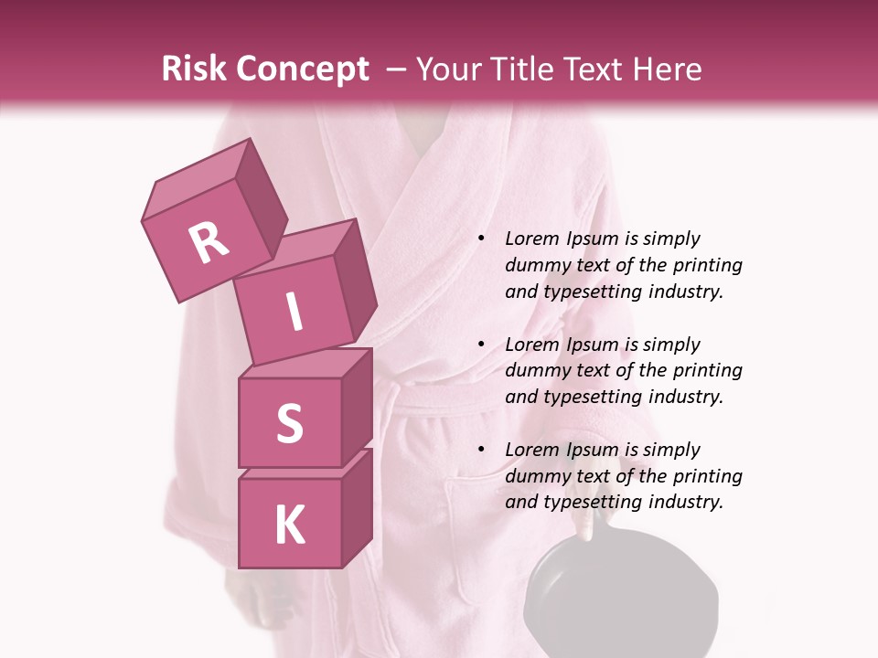 Pink Homemaker Lady PowerPoint Template