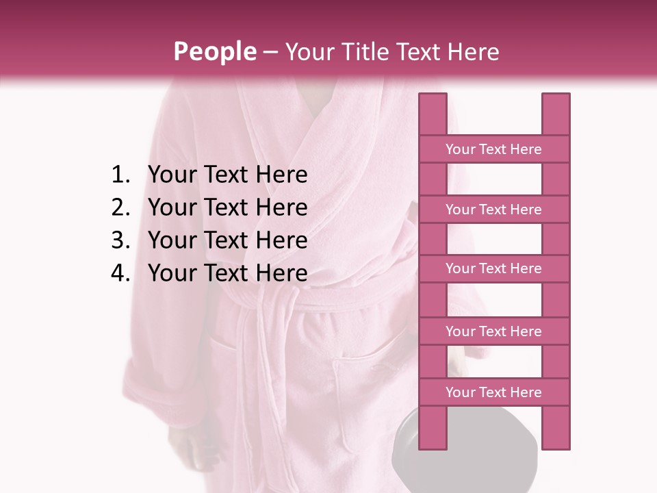 Pink Homemaker Lady PowerPoint Template