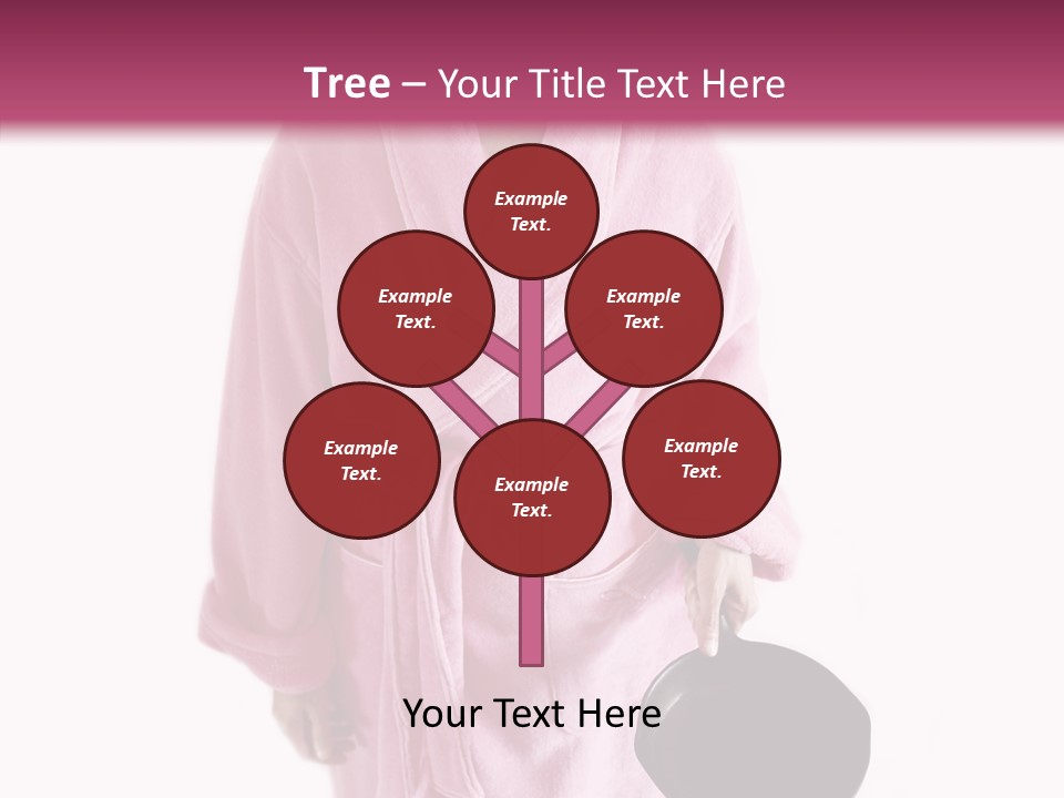 Pink Homemaker Lady PowerPoint Template