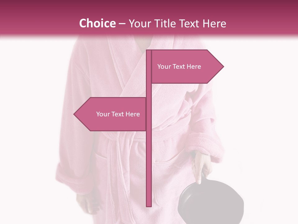 Pink Homemaker Lady PowerPoint Template