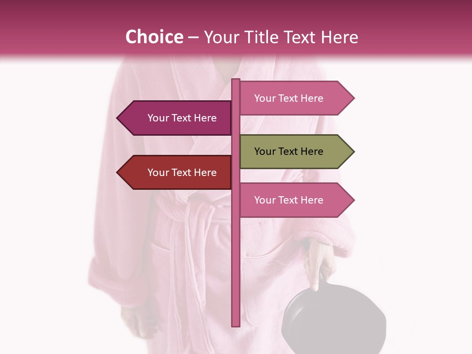 Pink Homemaker Lady PowerPoint Template