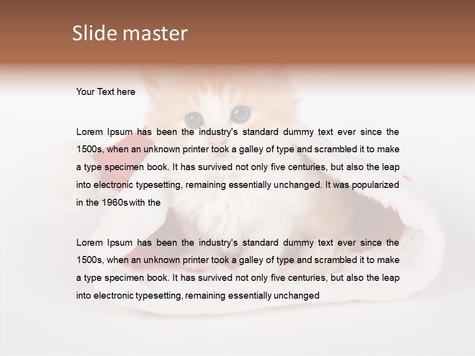 Animal Christmas Red PowerPoint Template