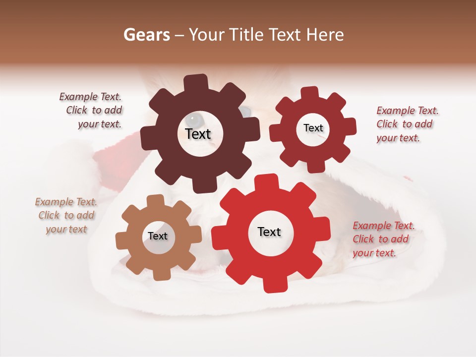 Animal Christmas Red PowerPoint Template