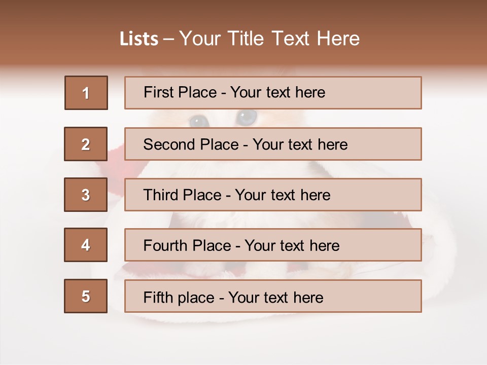 Animal Christmas Red PowerPoint Template