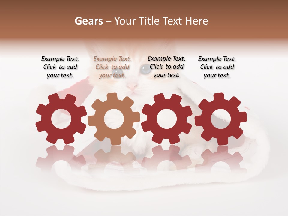 Animal Christmas Red PowerPoint Template