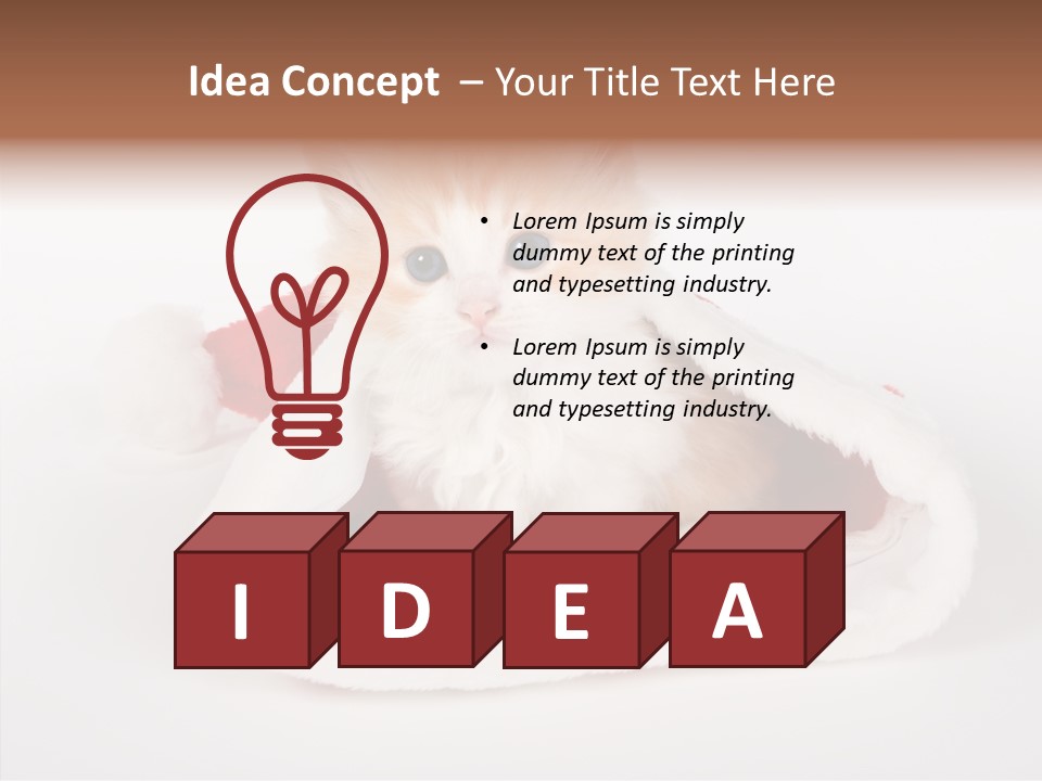 Animal Christmas Red PowerPoint Template