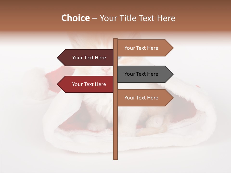 Animal Christmas Red PowerPoint Template