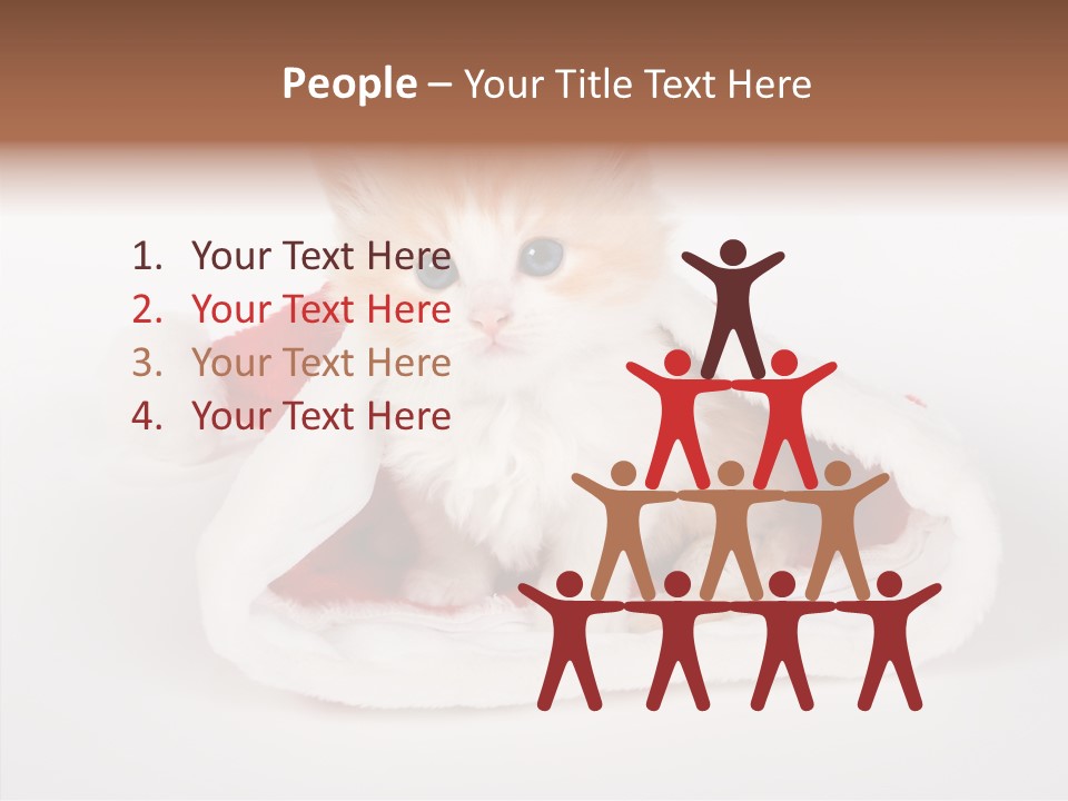 Animal Christmas Red PowerPoint Template