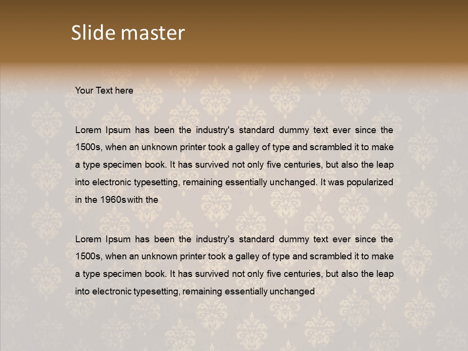 Flourish Textured Wallpaper PowerPoint Template