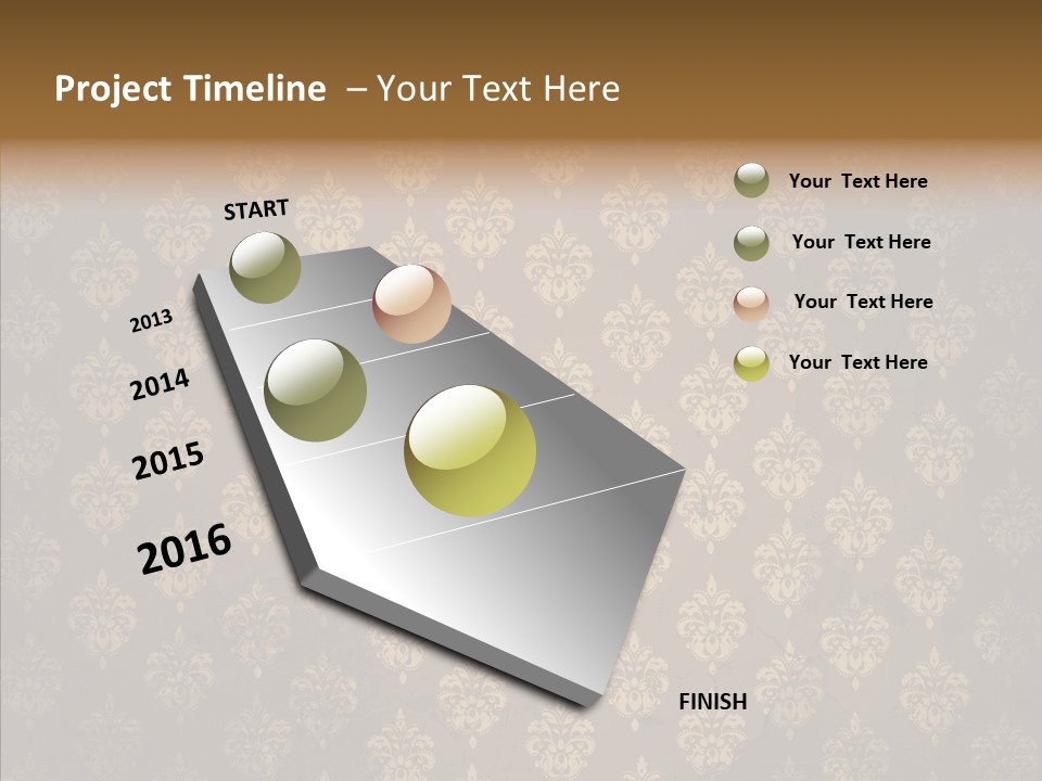 Flourish Textured Wallpaper PowerPoint Template