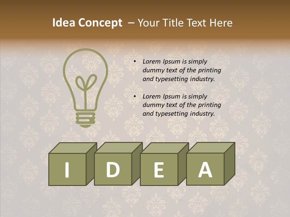 Flourish Textured Wallpaper PowerPoint Template