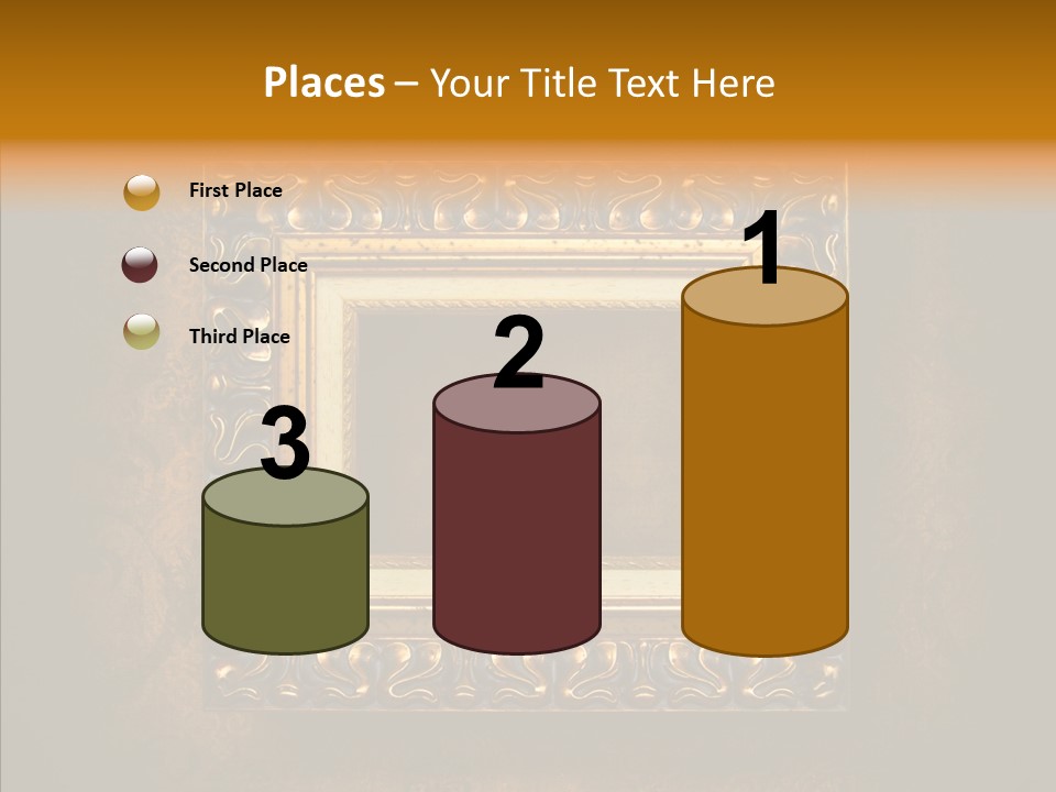 Inside Border Rust PowerPoint Template