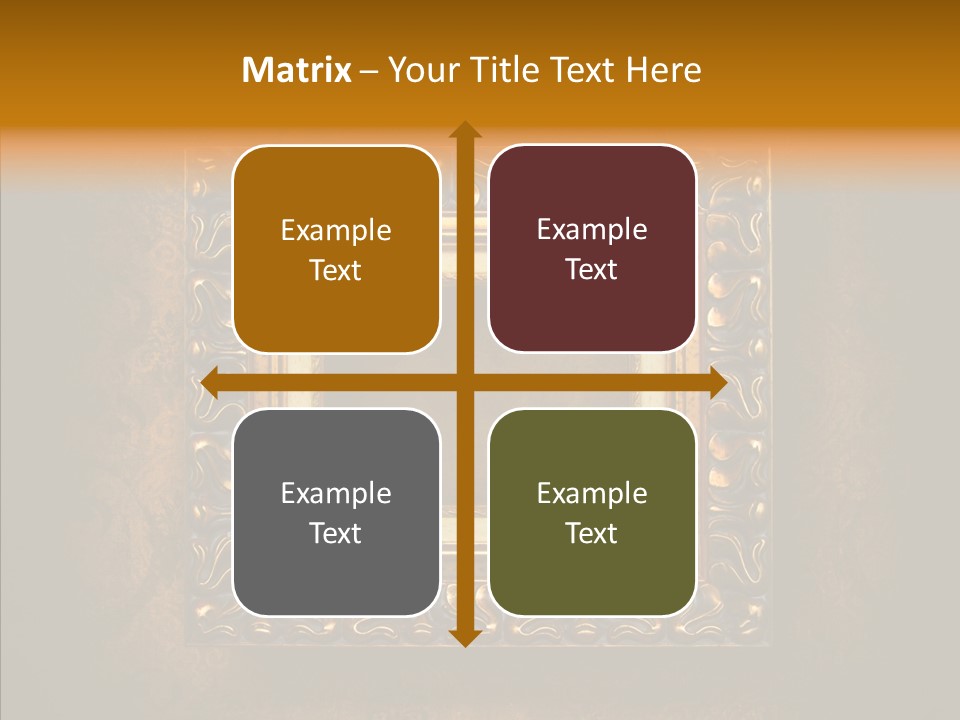 Inside Border Rust PowerPoint Template