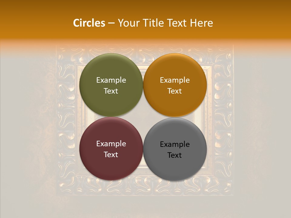 Inside Border Rust PowerPoint Template