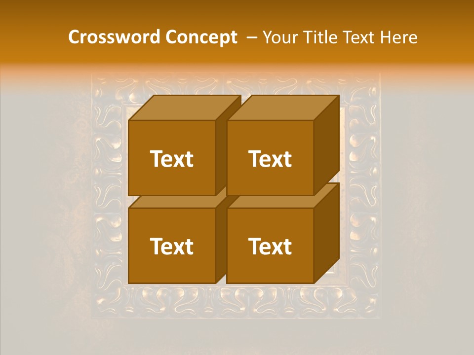 Inside Border Rust PowerPoint Template