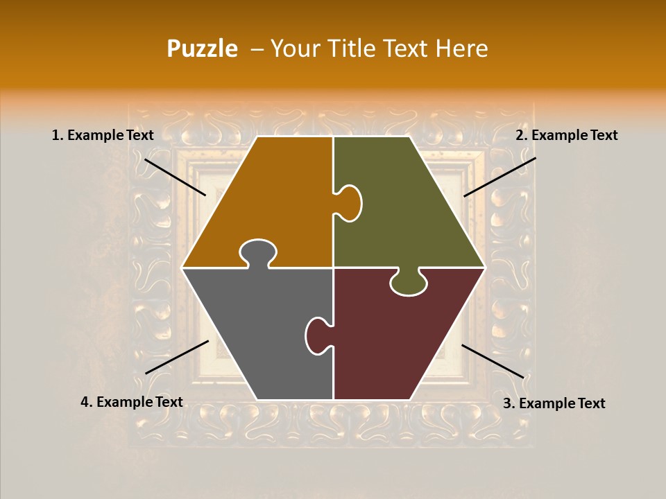 Inside Border Rust PowerPoint Template