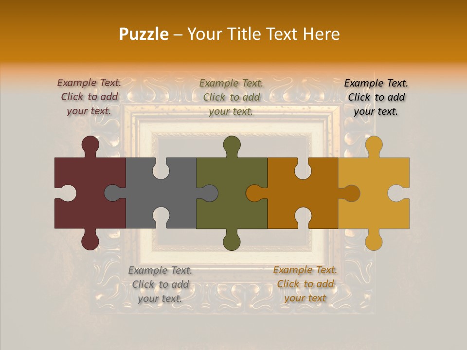 Inside Border Rust PowerPoint Template