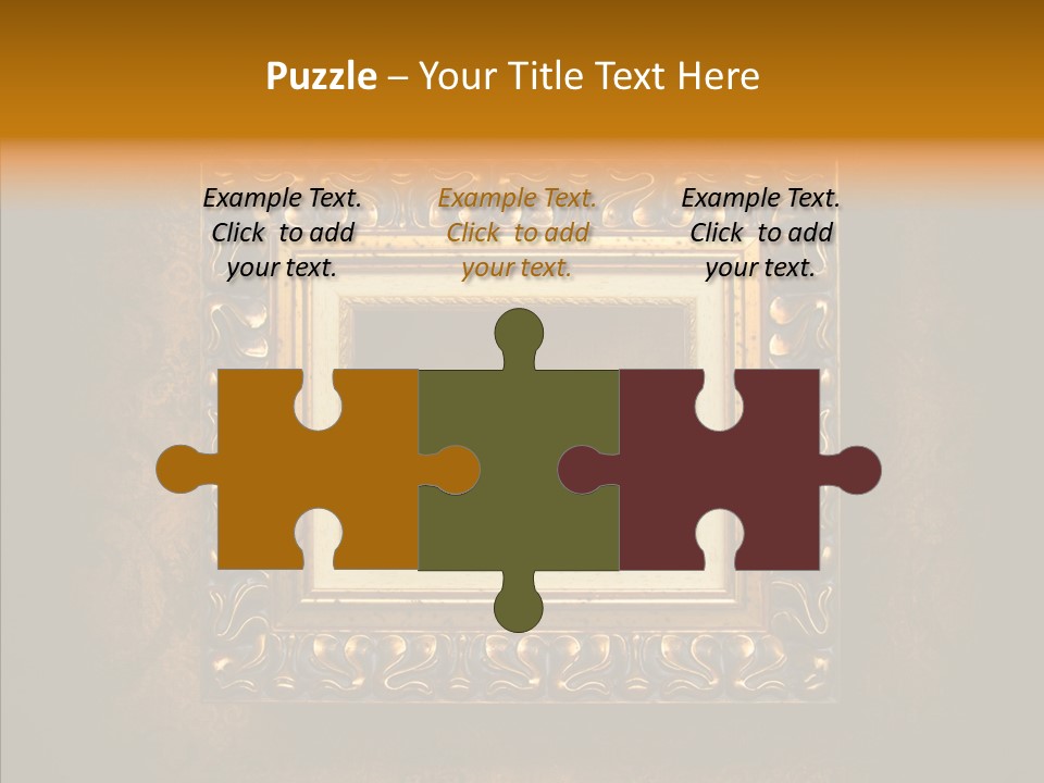 Inside Border Rust PowerPoint Template