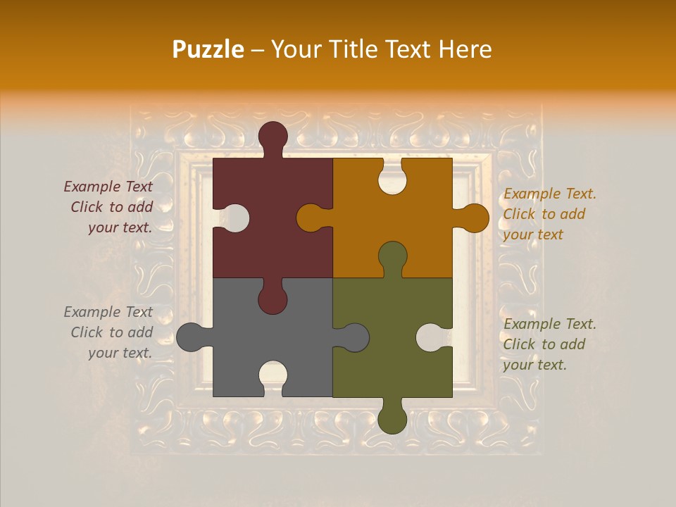 Inside Border Rust PowerPoint Template