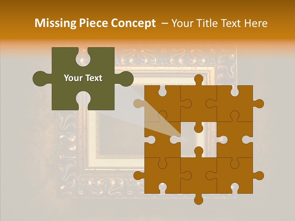 Inside Border Rust PowerPoint Template