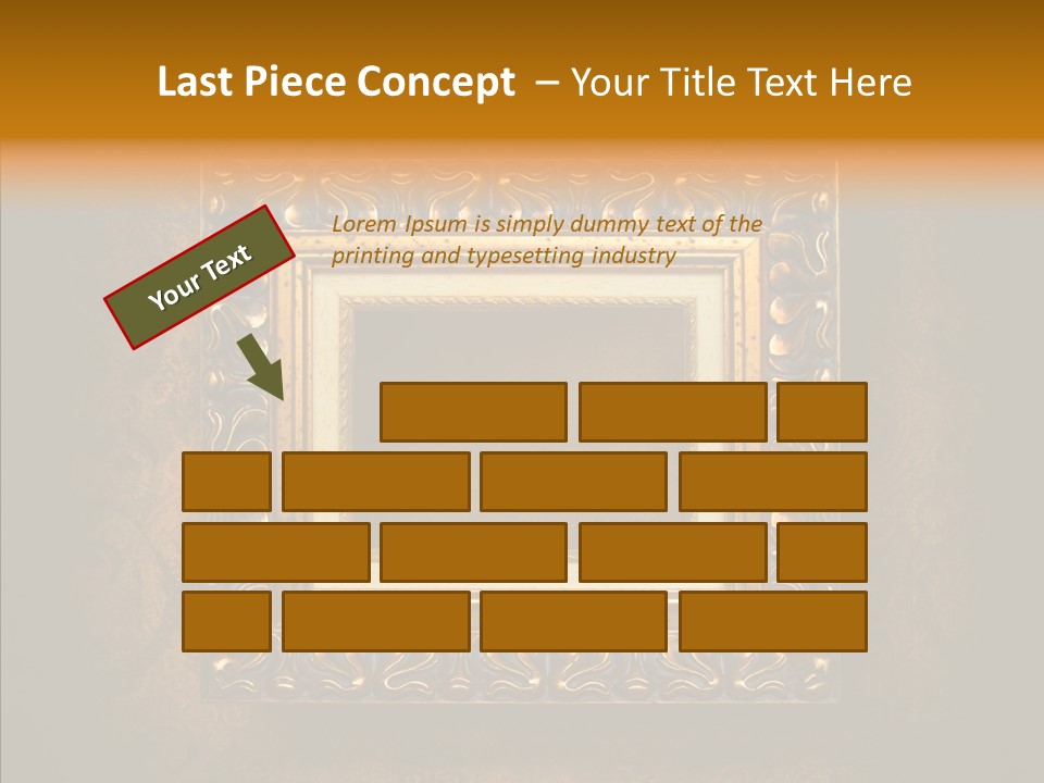 Inside Border Rust PowerPoint Template