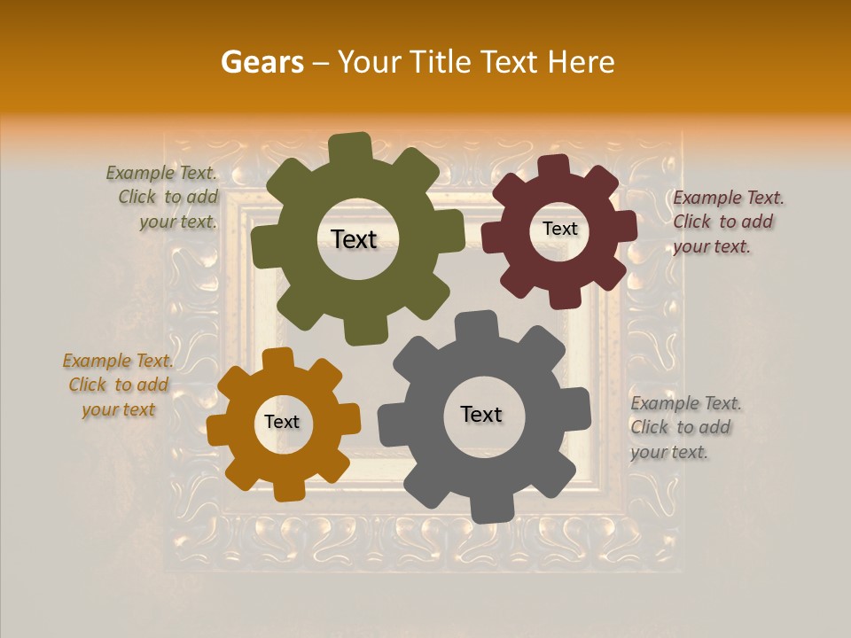 Inside Border Rust PowerPoint Template