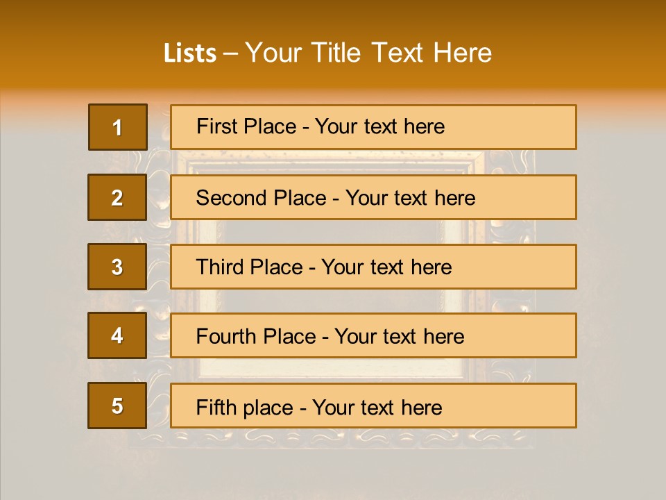 Inside Border Rust PowerPoint Template