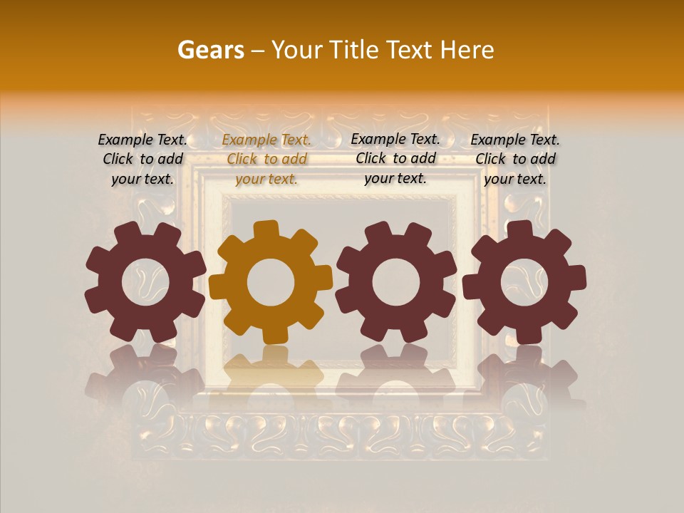Inside Border Rust PowerPoint Template