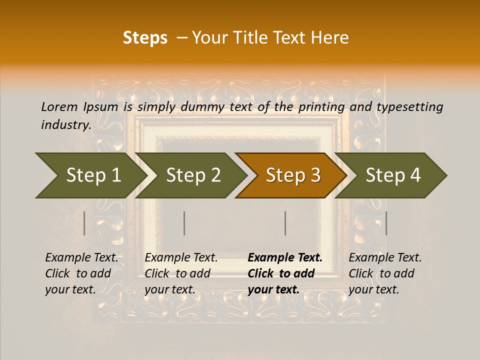 Inside Border Rust PowerPoint Template