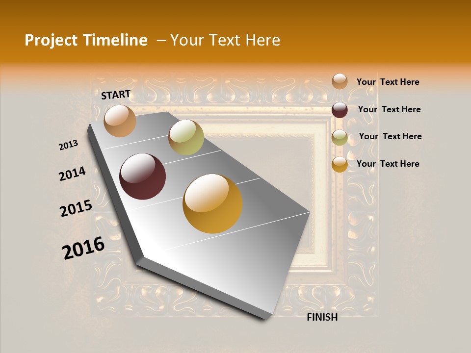 Inside Border Rust PowerPoint Template