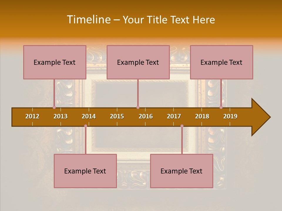 Inside Border Rust PowerPoint Template