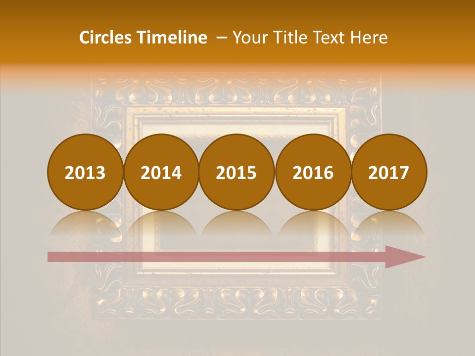 Inside Border Rust PowerPoint Template