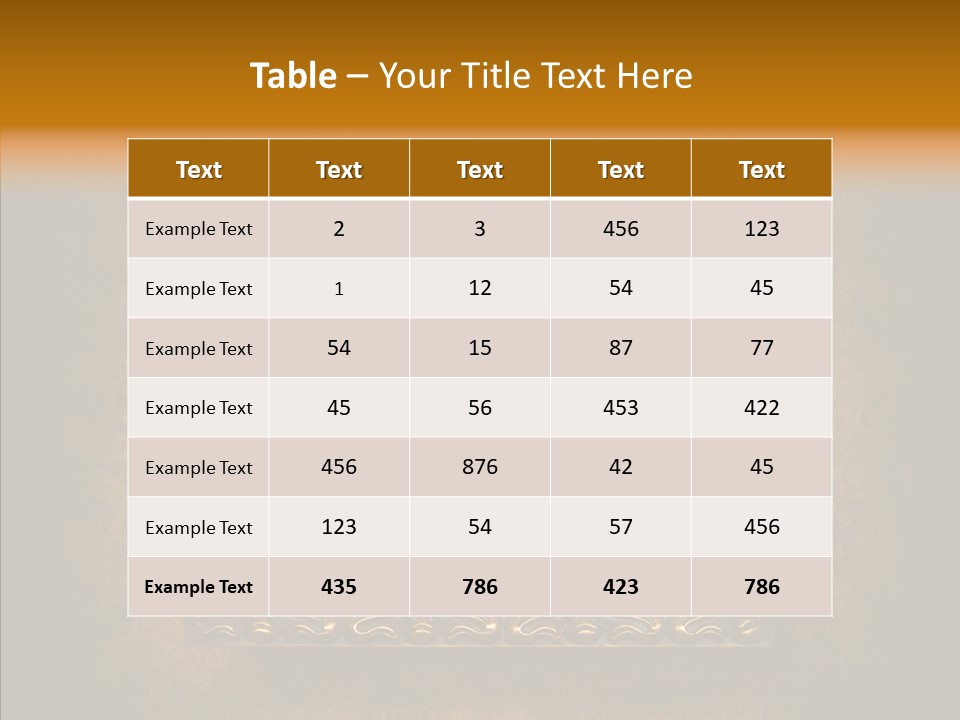 Inside Border Rust PowerPoint Template