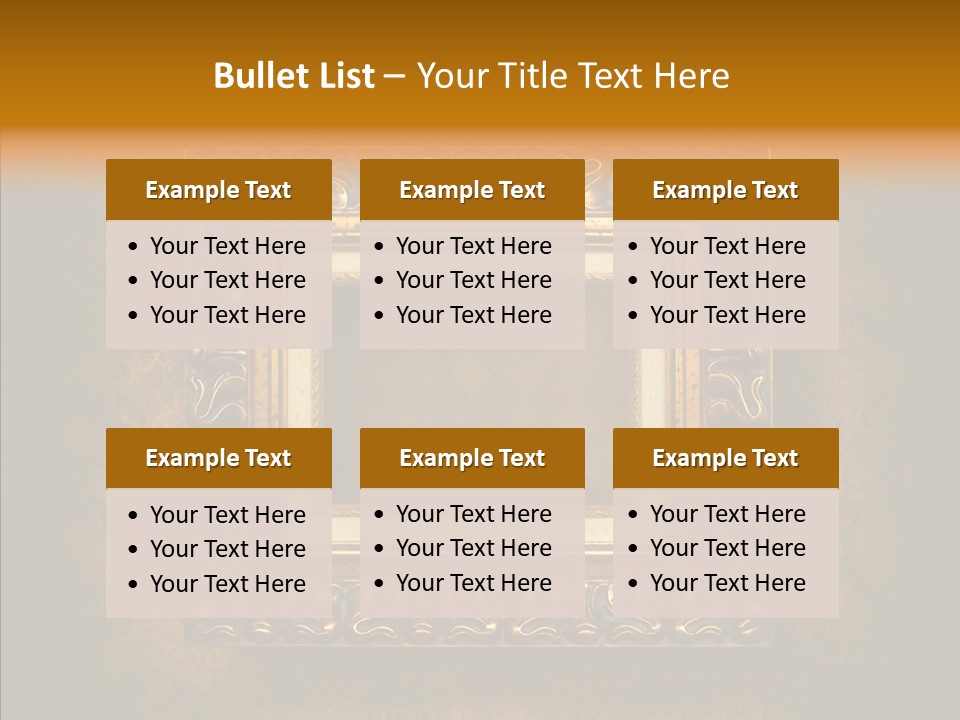Inside Border Rust PowerPoint Template