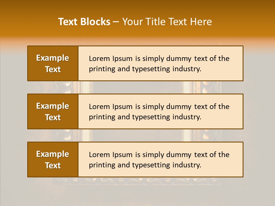 Inside Border Rust PowerPoint Template