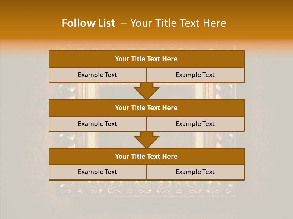 Inside Border Rust PowerPoint Template