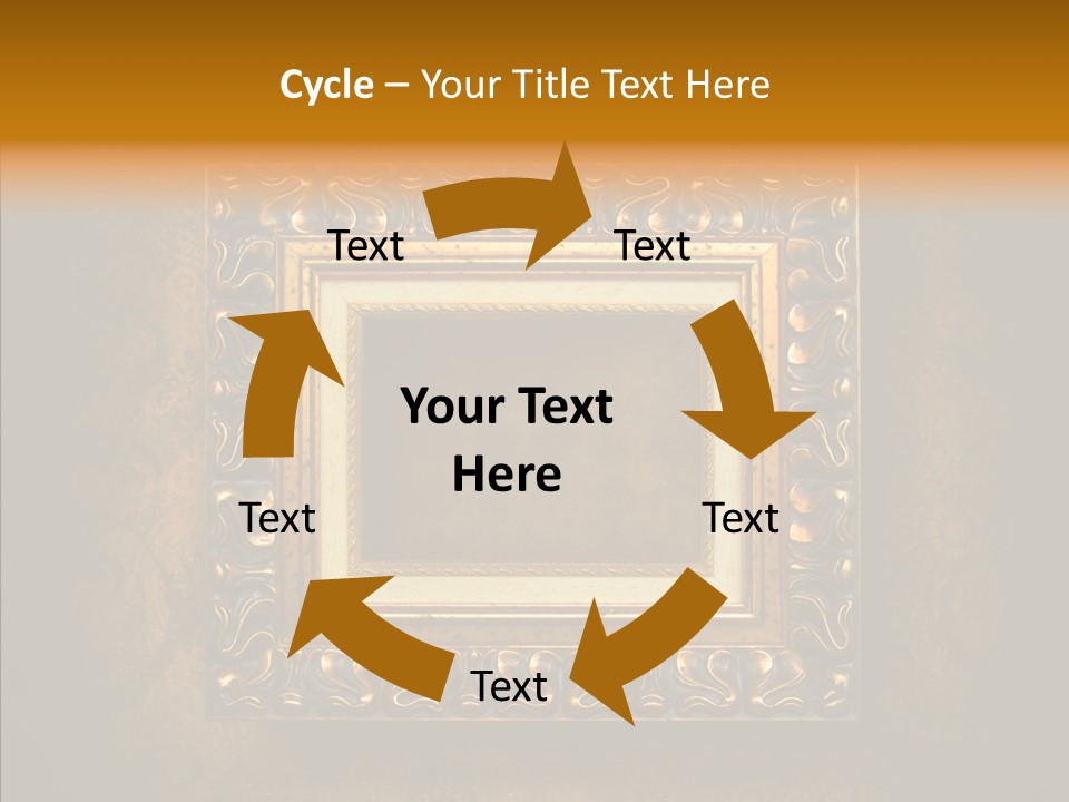 Inside Border Rust PowerPoint Template