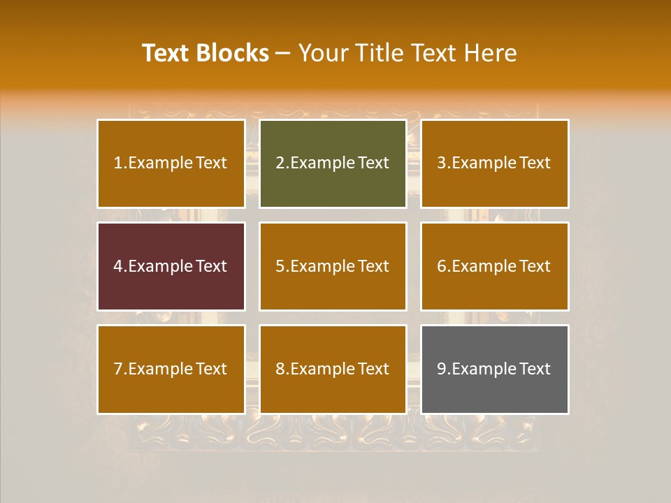 Inside Border Rust PowerPoint Template