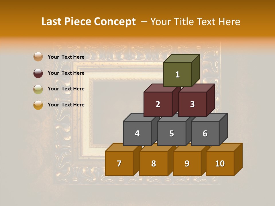Inside Border Rust PowerPoint Template