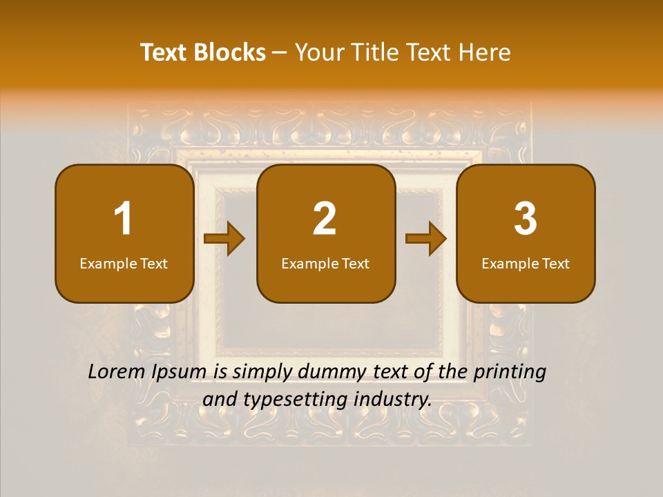 Inside Border Rust PowerPoint Template