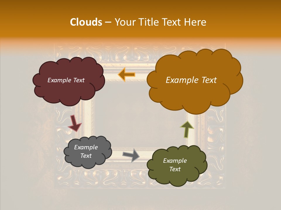 Inside Border Rust PowerPoint Template